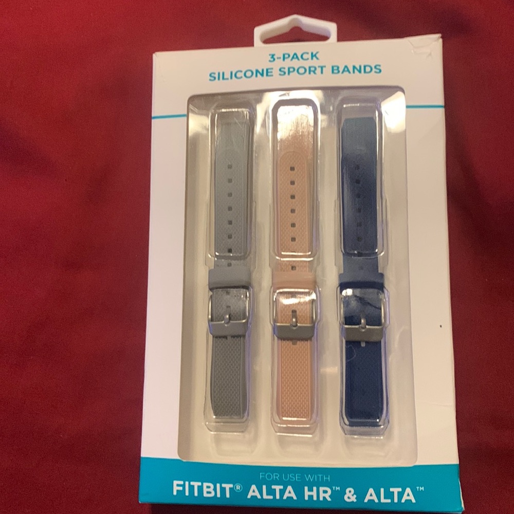 3 pk gray, pink, and black sport bands